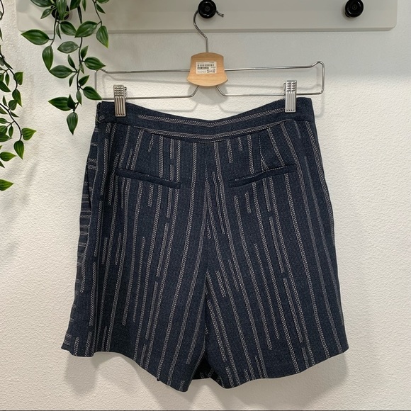 Anthropologie Elevenses Peoria Blue Stripe Skirt Skort Sz 2 - Picture 6 of 6